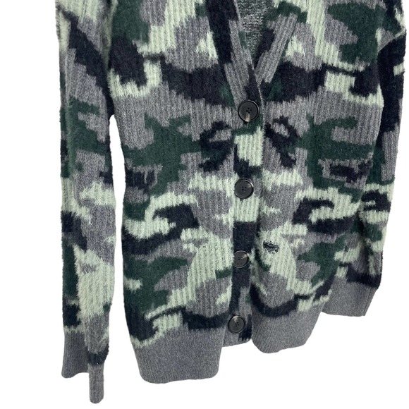 Vince Camuto Camouflage Knit Button Front Cardigan Sweater Small - Picture 2 of 6